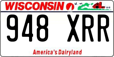 WI license plate 948XRR