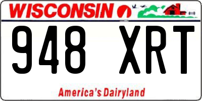 WI license plate 948XRT