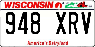 WI license plate 948XRV
