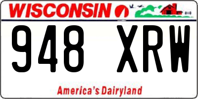 WI license plate 948XRW