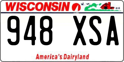 WI license plate 948XSA