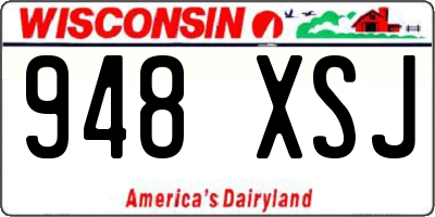 WI license plate 948XSJ