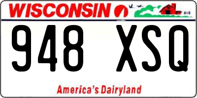 WI license plate 948XSQ