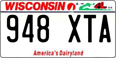 WI license plate 948XTA