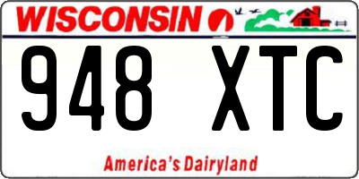 WI license plate 948XTC