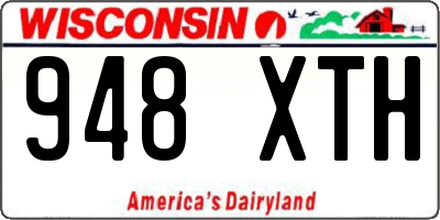 WI license plate 948XTH