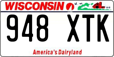 WI license plate 948XTK