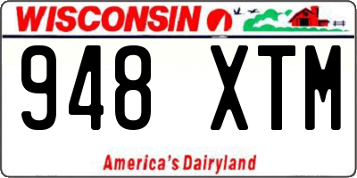 WI license plate 948XTM