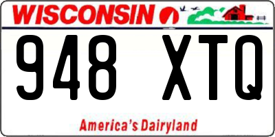 WI license plate 948XTQ