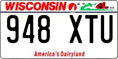 WI license plate 948XTU