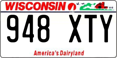 WI license plate 948XTY