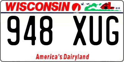 WI license plate 948XUG