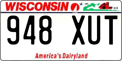 WI license plate 948XUT