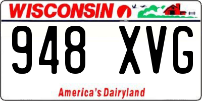 WI license plate 948XVG