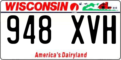 WI license plate 948XVH