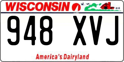 WI license plate 948XVJ