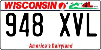 WI license plate 948XVL