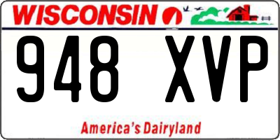 WI license plate 948XVP