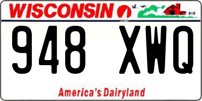WI license plate 948XWQ