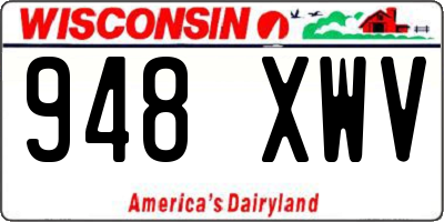 WI license plate 948XWV