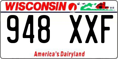 WI license plate 948XXF