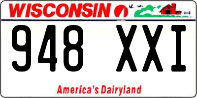 WI license plate 948XXI
