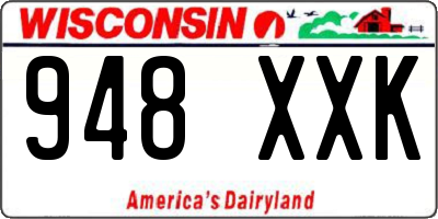 WI license plate 948XXK