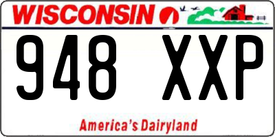 WI license plate 948XXP