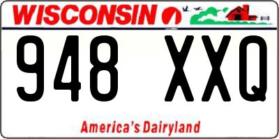 WI license plate 948XXQ