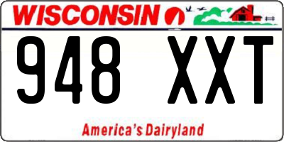 WI license plate 948XXT