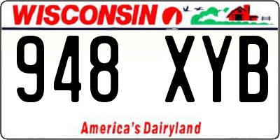 WI license plate 948XYB