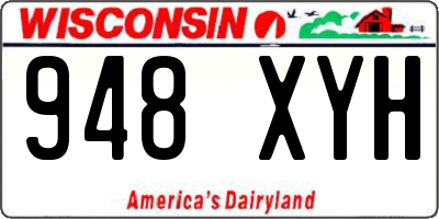 WI license plate 948XYH