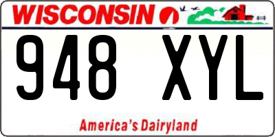 WI license plate 948XYL