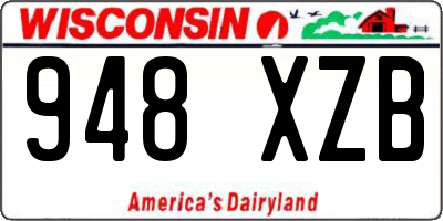 WI license plate 948XZB