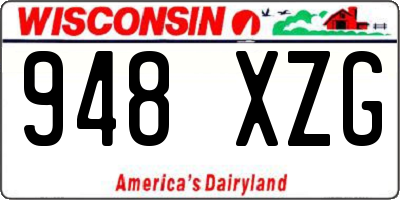 WI license plate 948XZG