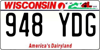 WI license plate 948YDG