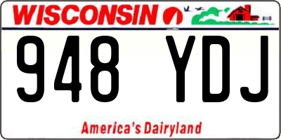 WI license plate 948YDJ