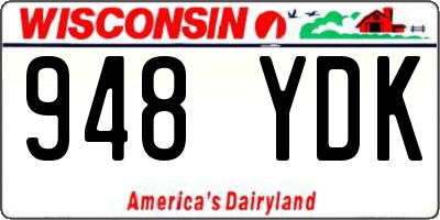 WI license plate 948YDK