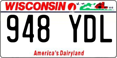 WI license plate 948YDL