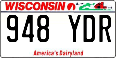 WI license plate 948YDR