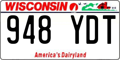 WI license plate 948YDT