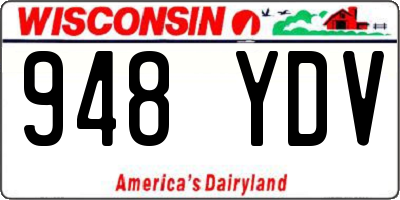 WI license plate 948YDV