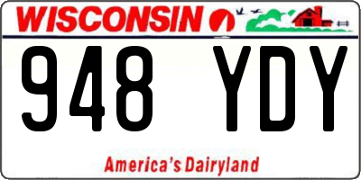 WI license plate 948YDY