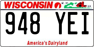 WI license plate 948YEI