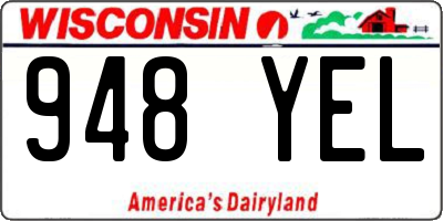WI license plate 948YEL