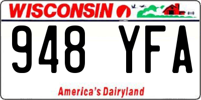 WI license plate 948YFA