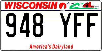 WI license plate 948YFF