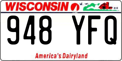 WI license plate 948YFQ