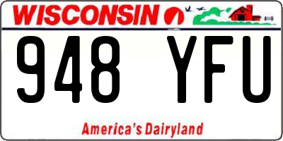 WI license plate 948YFU