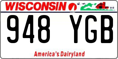 WI license plate 948YGB